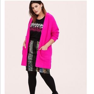 Torrid Hot Pink Knit Open Front Cardigan 💗